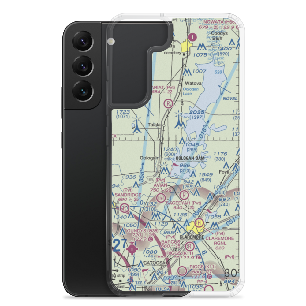 Dog Iron Ranch Airport (OK37) VFR Sectional Samsung Case Samsung Galaxy S22 Plus model shown