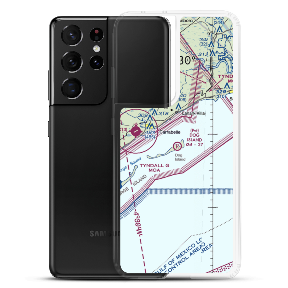 Dog Island Airport (FA43) VFR Sectional Samsung Case Samsung Galaxy S21 Ultra model shown