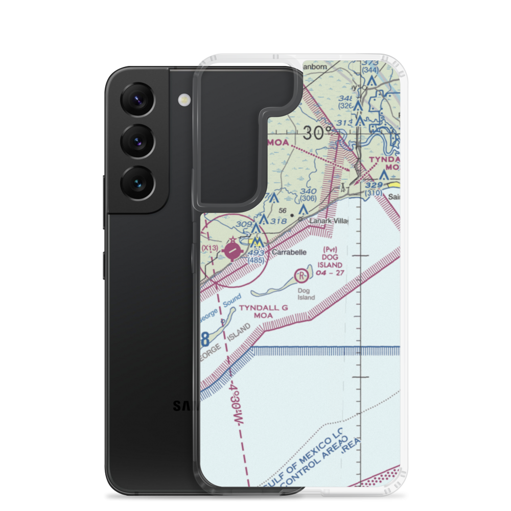 Dog Island Airport (FA43) VFR Sectional Samsung Case Samsung Galaxy S22 model shown