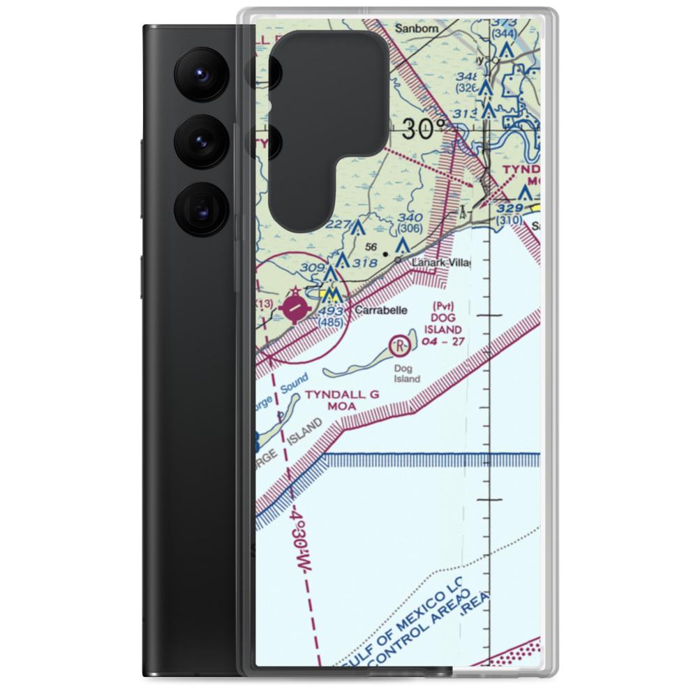 Dog Island Airport (FA43) VFR Sectional Samsung Case Samsung Galaxy S22 Ultra model shown