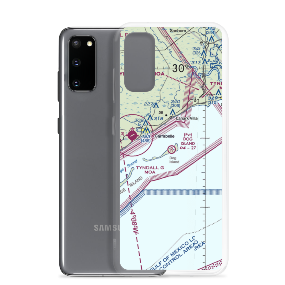Dog Island Airport (FA43) VFR Sectional Samsung Case Samsung Galaxy S20 model shown
