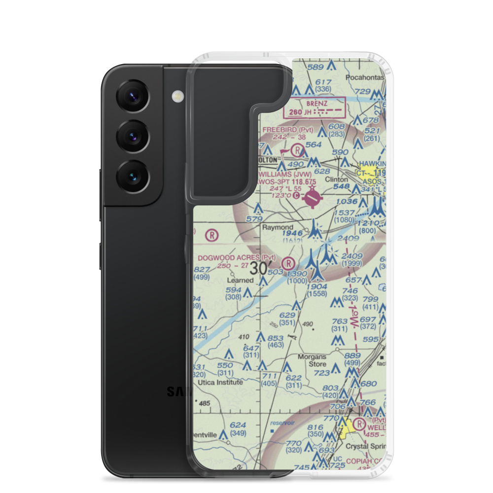 Dogwood Acres Airport (4MS2) VFR Sectional Samsung Case Samsung Galaxy S22 model shown