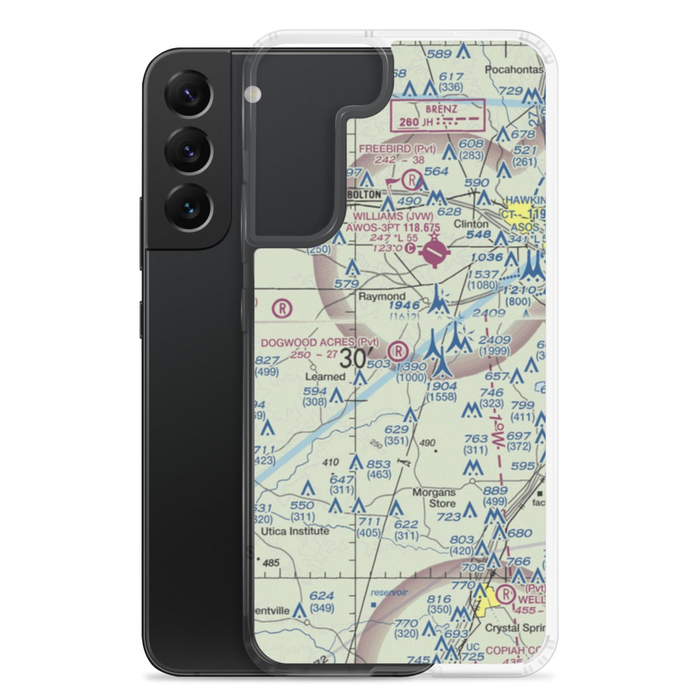 Dogwood Acres Airport (4MS2) VFR Sectional Samsung Case Samsung Galaxy S22 Plus model shown