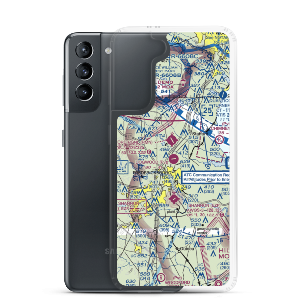 Dogwood Airpark (VA42) VFR Sectional Samsung Case Samsung Galaxy S21 model shown