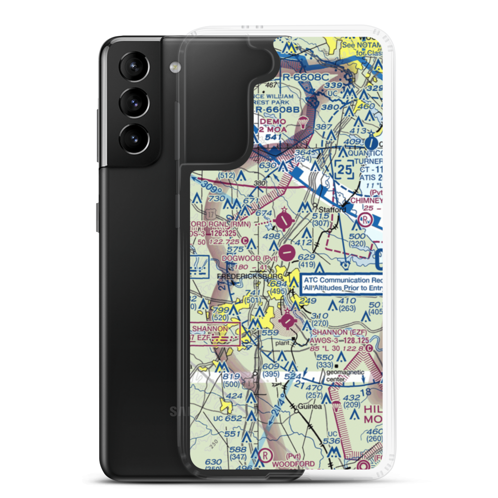Dogwood Airpark (VA42) VFR Sectional Samsung Case Samsung Galaxy S21 Plus model shown