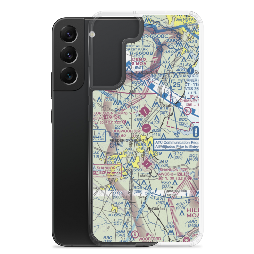 Dogwood Airpark (VA42) VFR Sectional Samsung Case Samsung Galaxy S22 Plus model shown