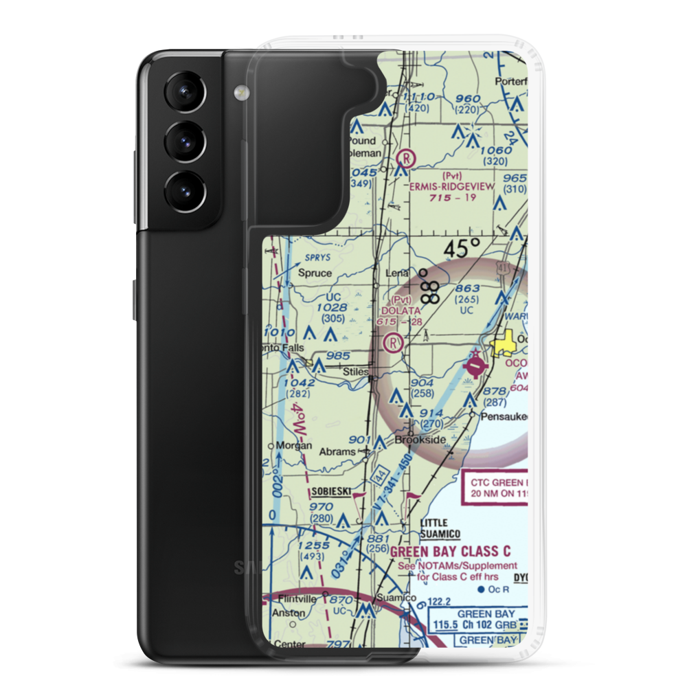 Dolata Airport (6WI5) VFR Sectional Samsung Case Samsung Galaxy S21 Plus model shown