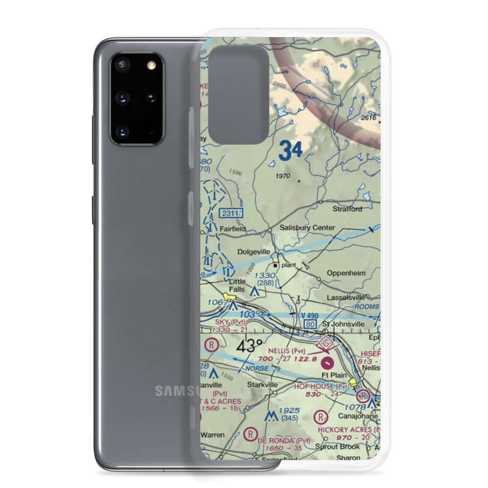 Dolgeville Airport (1F6) VFR Sectional Samsung Case Samsung Galaxy S20 Plus model shown