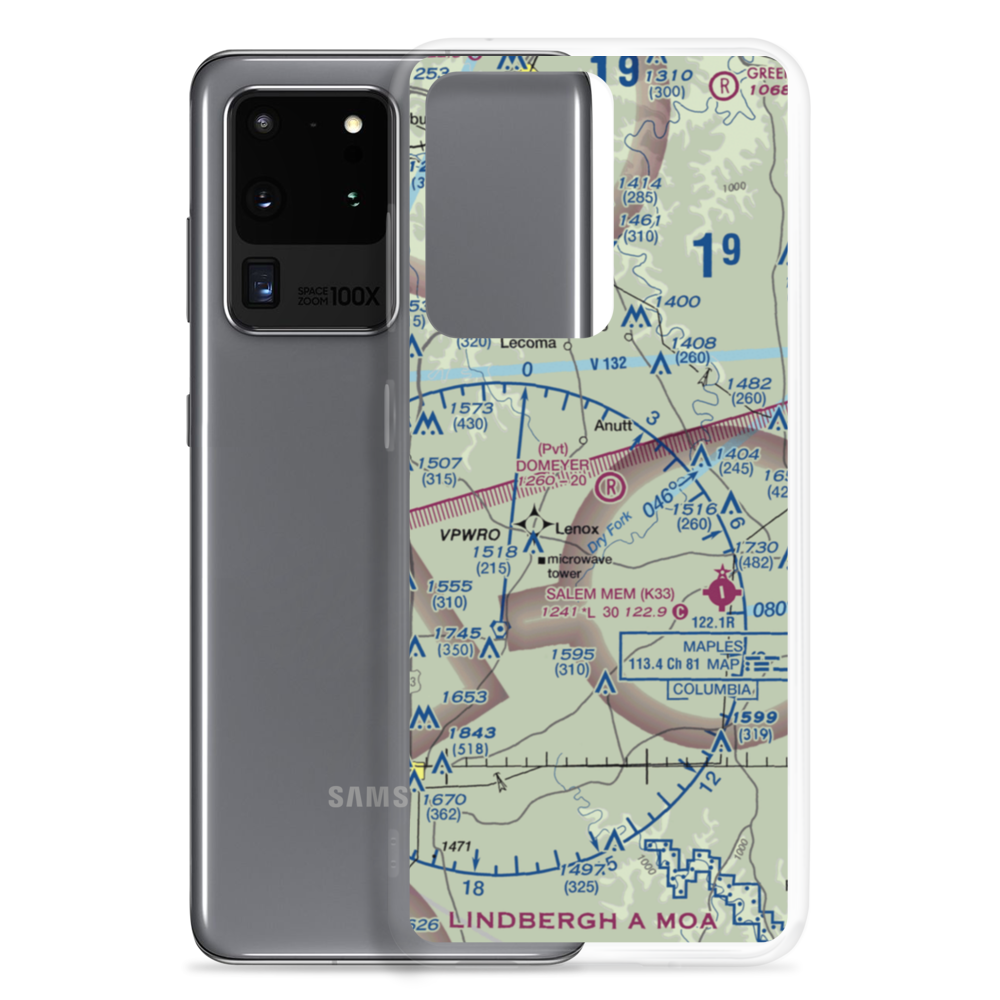 Domeyer Airport (13MO) VFR Sectional Samsung Case Samsung Galaxy S20 Ultra model shown