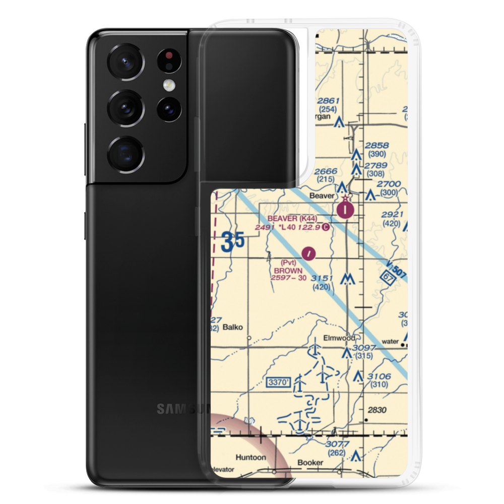 Don Brown Field (3OK6) VFR Sectional Samsung Case Samsung Galaxy S21 Ultra model shown