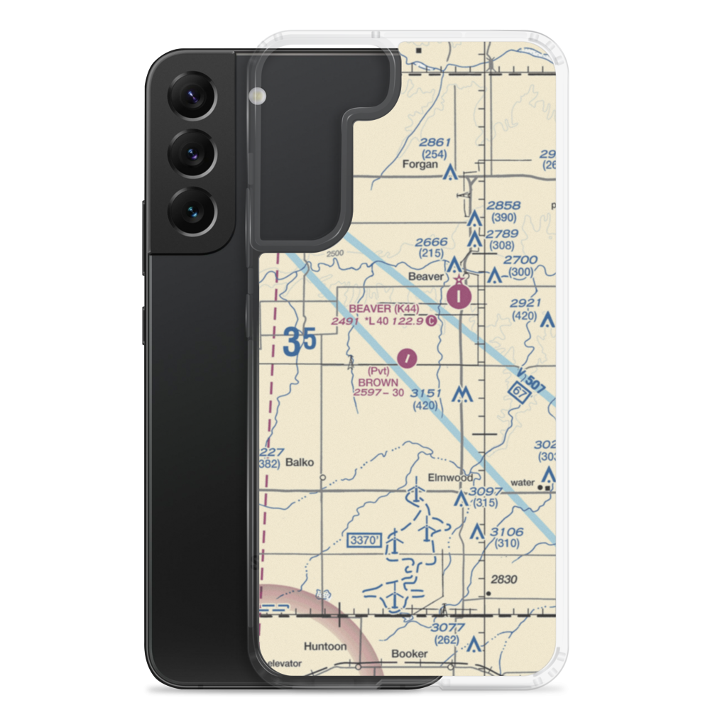 Don Brown Field (3OK6) VFR Sectional Samsung Case Samsung Galaxy S22 Plus model shown