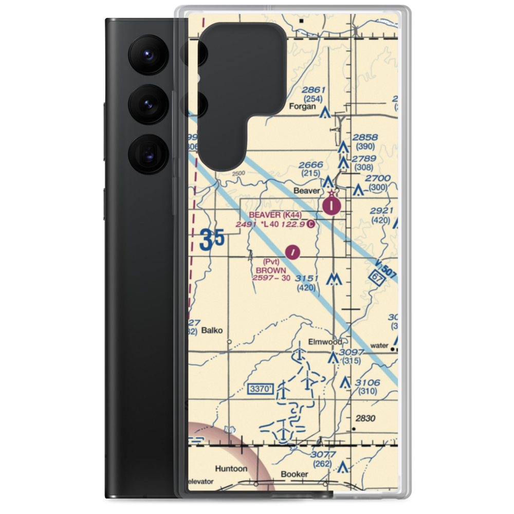 Don Brown Field (3OK6) VFR Sectional Samsung Case Samsung Galaxy S22 Ultra model shown