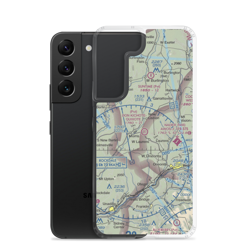 Don Kichote-Quixote Airport (21NK) VFR Sectional Samsung Case Samsung Galaxy S22 model shown
