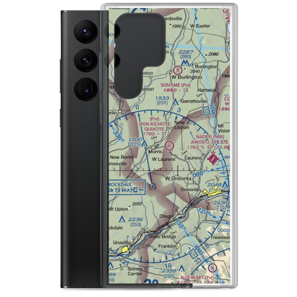 Don Kichote-Quixote Airport (21NK) VFR Sectional Samsung Case Samsung Galaxy S22 Ultra model shown