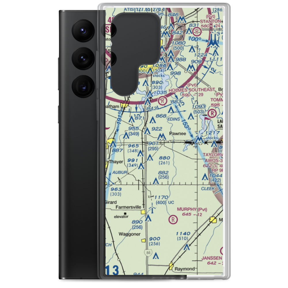 Donald A. Hamilton Airport (8LL7) VFR Sectional Samsung Case Samsung Galaxy S22 Ultra model shown