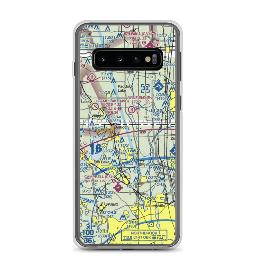 Donald Alfred Gade Airport (IL11) VFR Sectional Samsung Case Samsung Galaxy S10 model shown