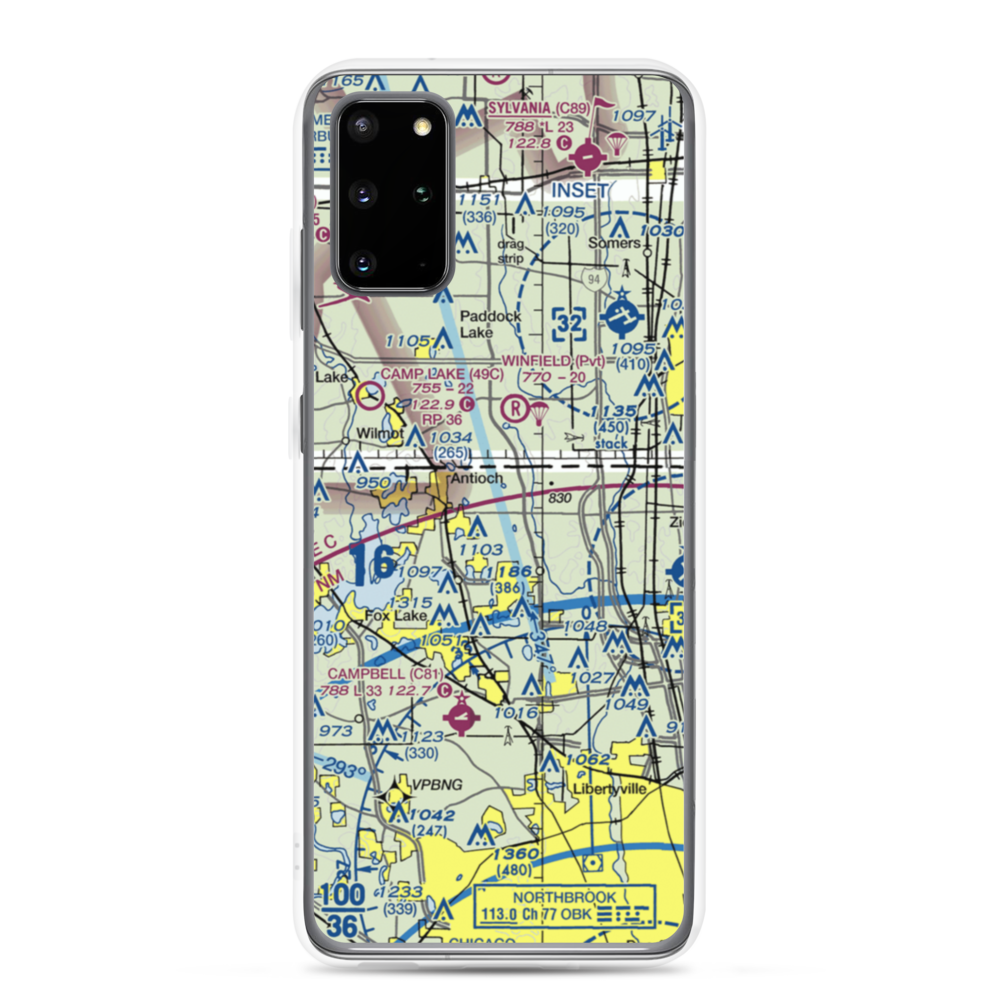 Donald Alfred Gade Airport (IL11) VFR Sectional Samsung Case Samsung Galaxy S20 Plus model shown