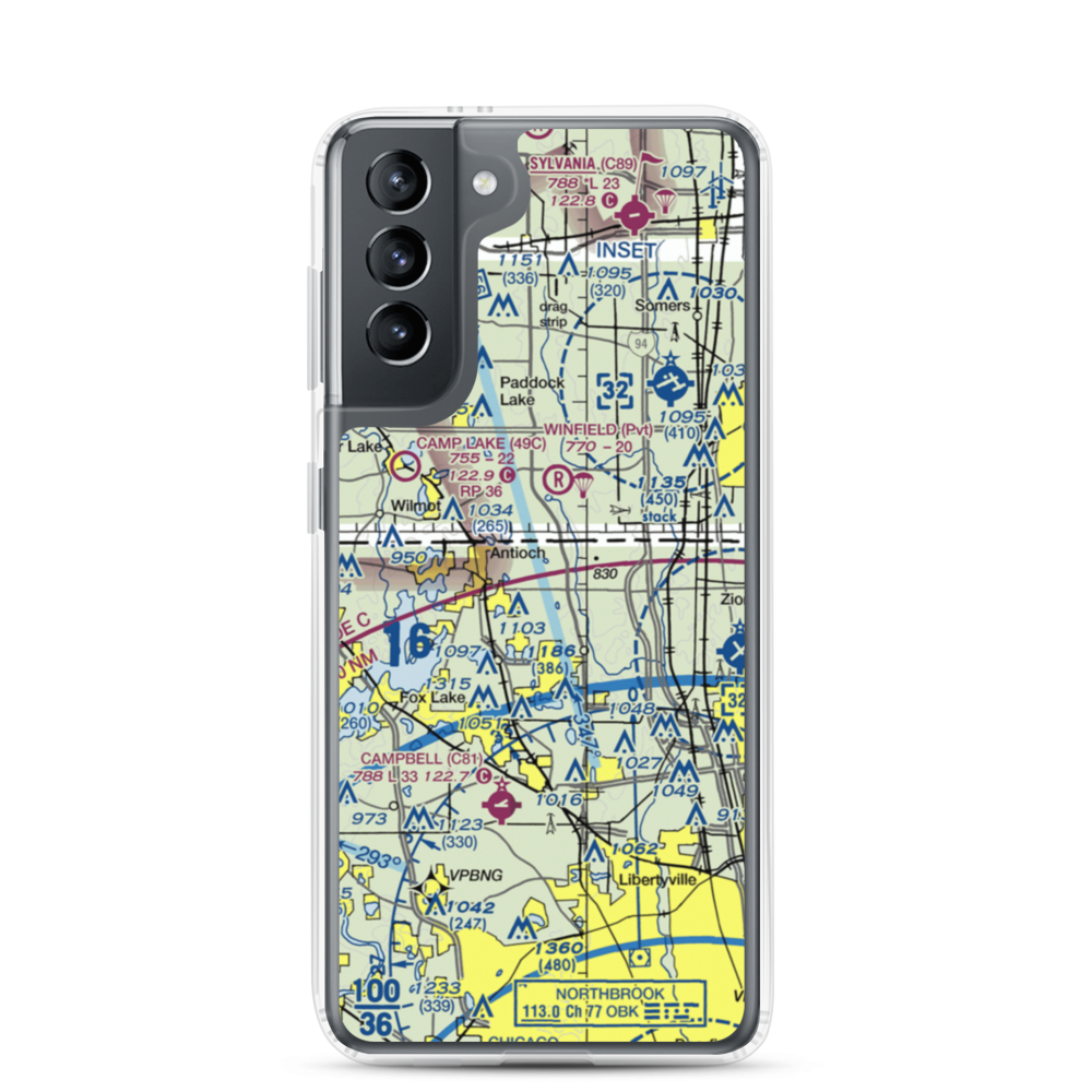 Donald Alfred Gade Airport (IL11) VFR Sectional Samsung Case Samsung Galaxy S21 model shown