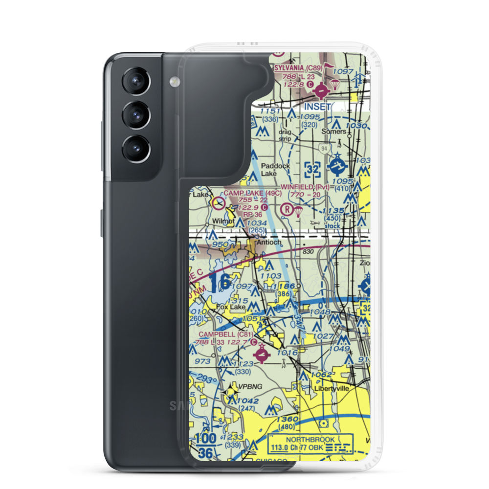 Donald Alfred Gade Airport (IL11) VFR Sectional Samsung Case Samsung Galaxy S21 model shown
