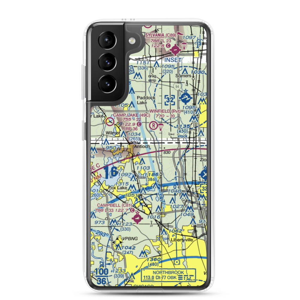 Donald Alfred Gade Airport (IL11) VFR Sectional Samsung Case Samsung Galaxy S21 Plus model shown