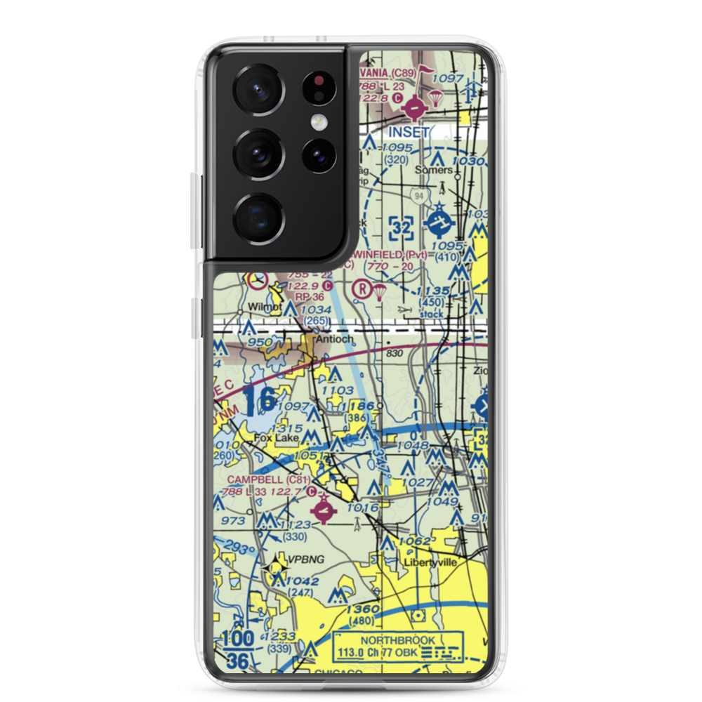 Donald Alfred Gade Airport (IL11) VFR Sectional Samsung Case Samsung Galaxy S21 Ultra model shown