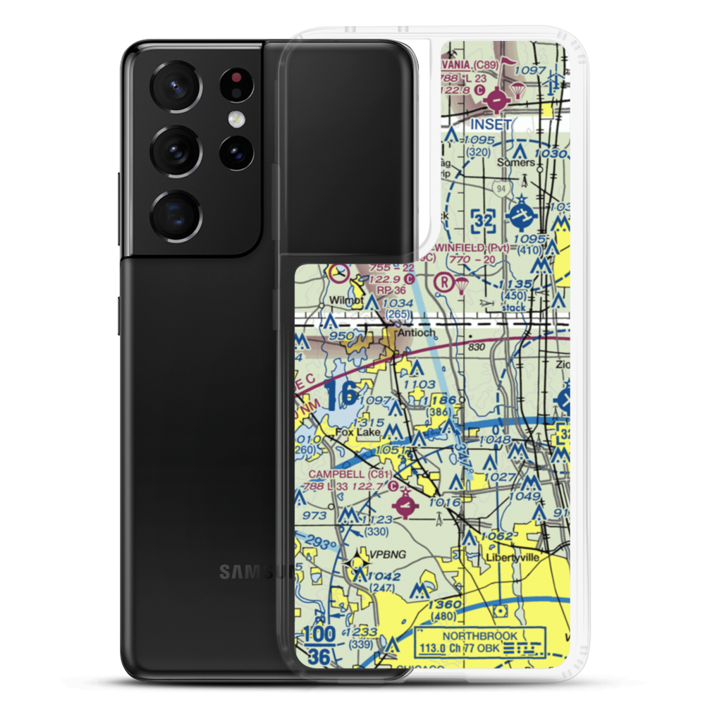 Donald Alfred Gade Airport (IL11) VFR Sectional Samsung Case Samsung Galaxy S21 Ultra model shown