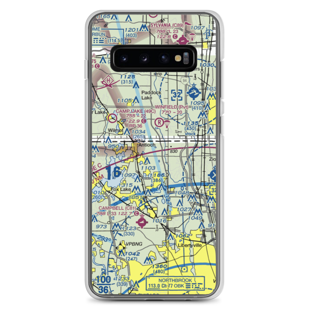 Donald Alfred Gade Airport (IL11) VFR Sectional Samsung Case Samsung Galaxy S10+ model shown