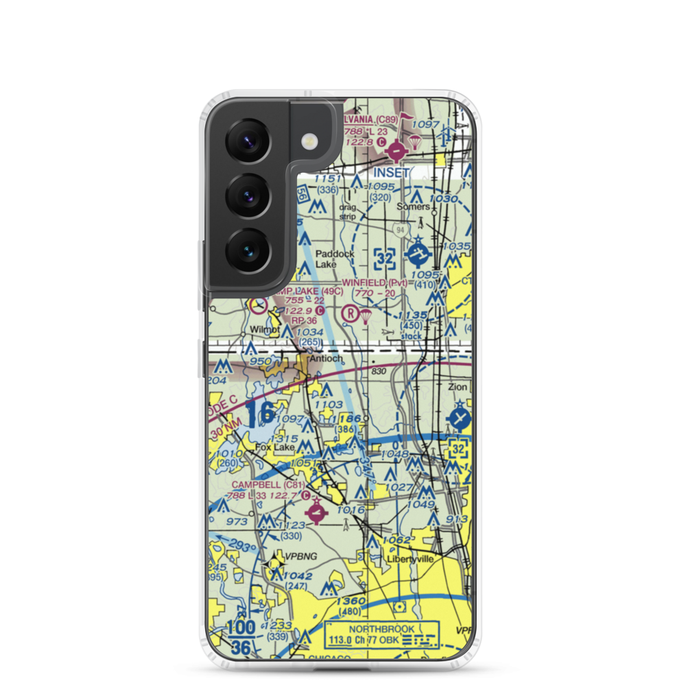 Donald Alfred Gade Airport (IL11) VFR Sectional Samsung Case Samsung Galaxy S22 model shown