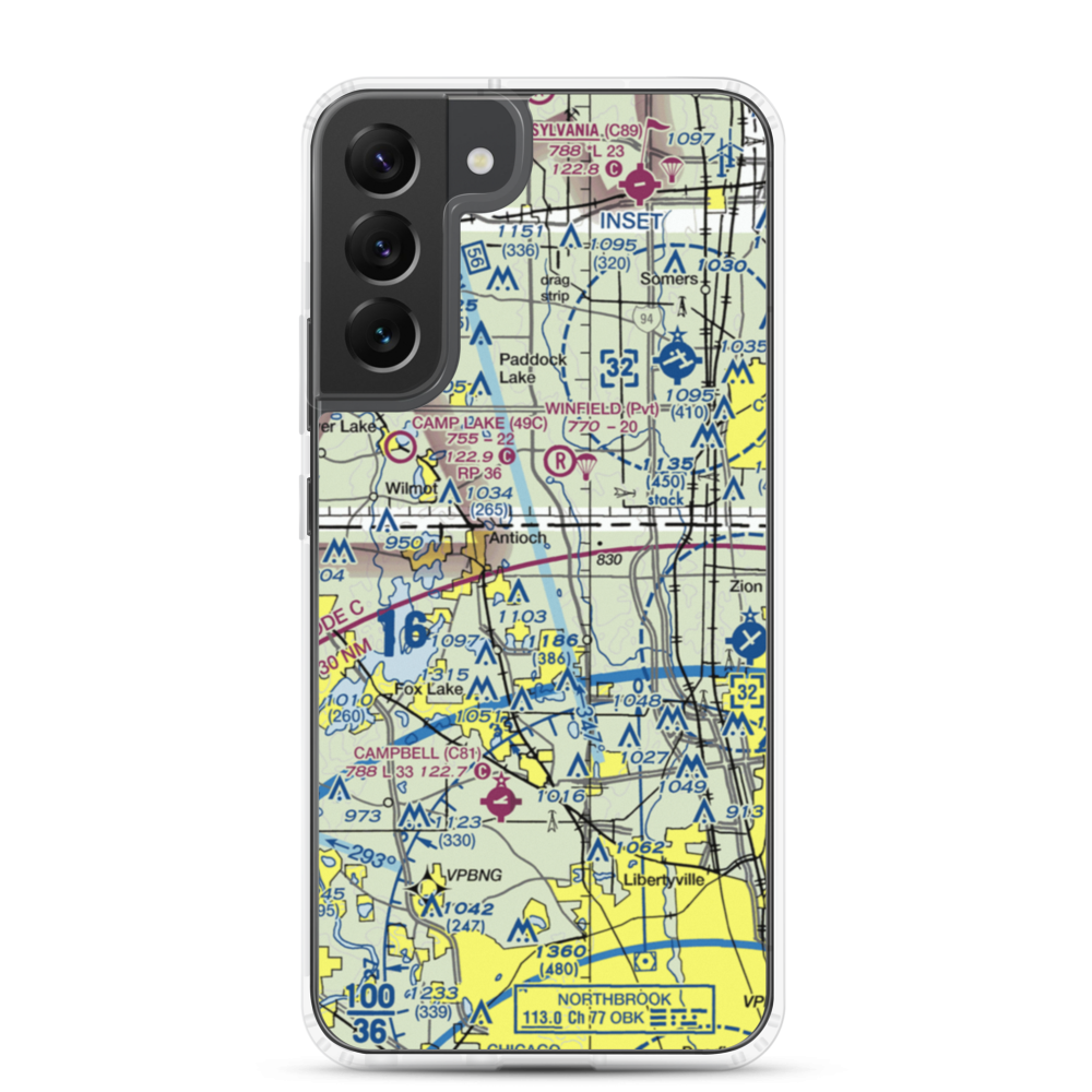 Donald Alfred Gade Airport (IL11) VFR Sectional Samsung Case Samsung Galaxy S22 Plus model shown