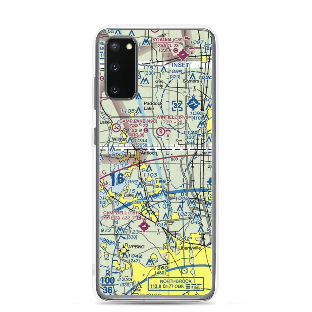 Donald Alfred Gade Airport (IL11) VFR Sectional Samsung Case Samsung Galaxy S20 model shown