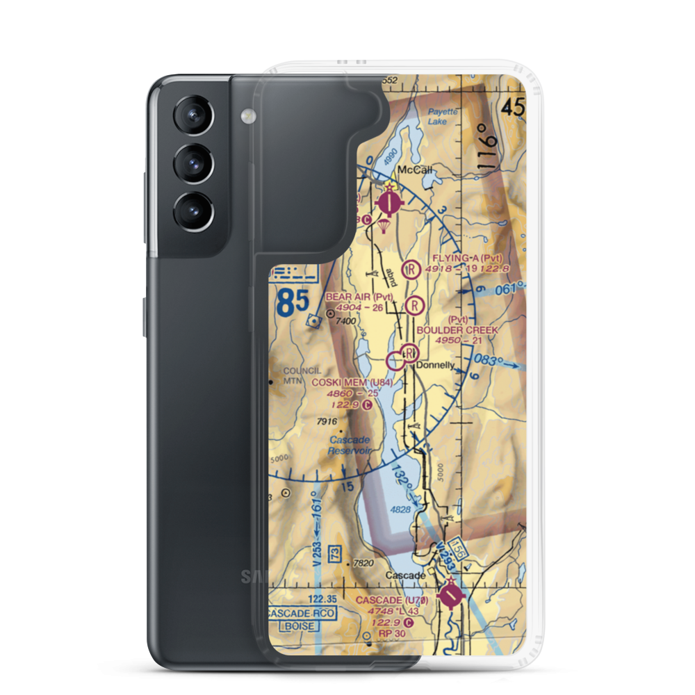 Donald D. Coski Memorial Airport (U84) VFR Sectional Samsung Case Samsung Galaxy S21 model shown