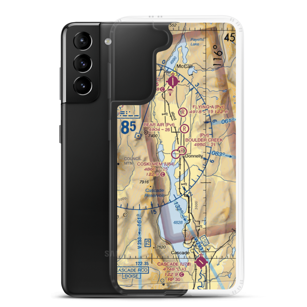 Donald D. Coski Memorial Airport (U84) VFR Sectional Samsung Case Samsung Galaxy S21 Plus model shown