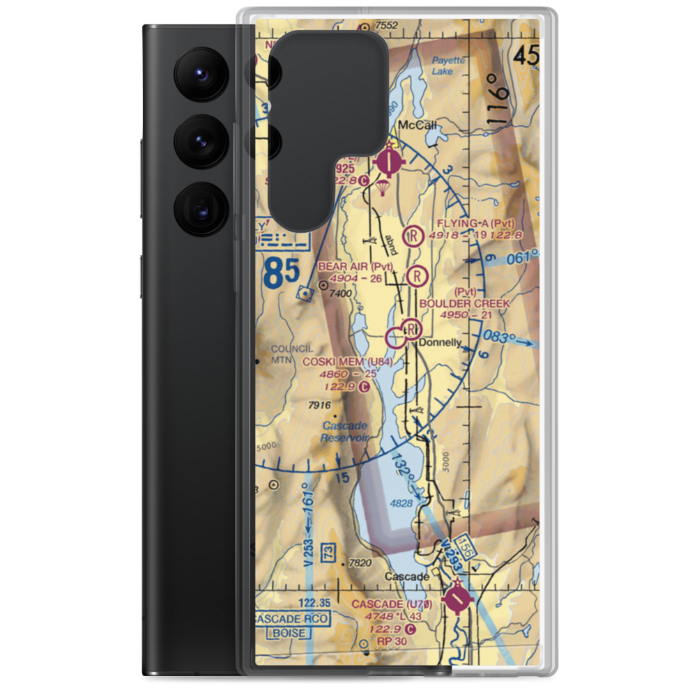 Donald D. Coski Memorial Airport (U84) VFR Sectional Samsung Case Samsung Galaxy S22 Ultra model shown