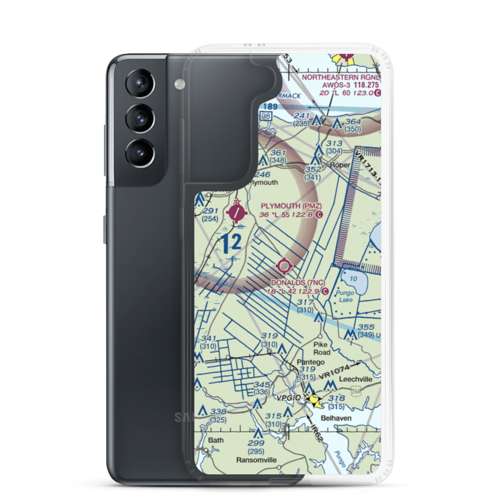 Donald's Air Park Inc. Airport (7NC) VFR Sectional Samsung Case Samsung Galaxy S21 model shown