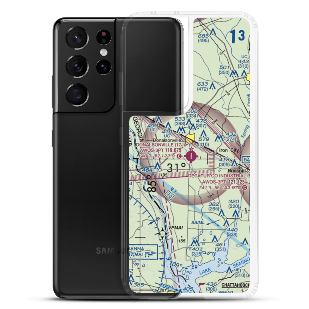 Donalsonville Municipal Airport (17J) VFR Sectional Samsung Case Samsung Galaxy S21 Ultra model shown