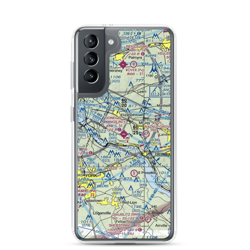 Donegal Springs Airpark (N71) VFR Sectional Samsung Case Samsung Galaxy S21 model shown