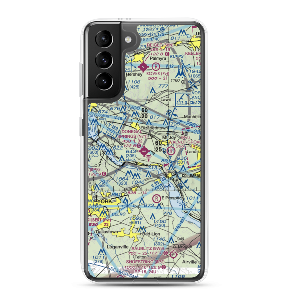 Donegal Springs Airpark (N71) VFR Sectional Samsung Case Samsung Galaxy S21 Plus model shown