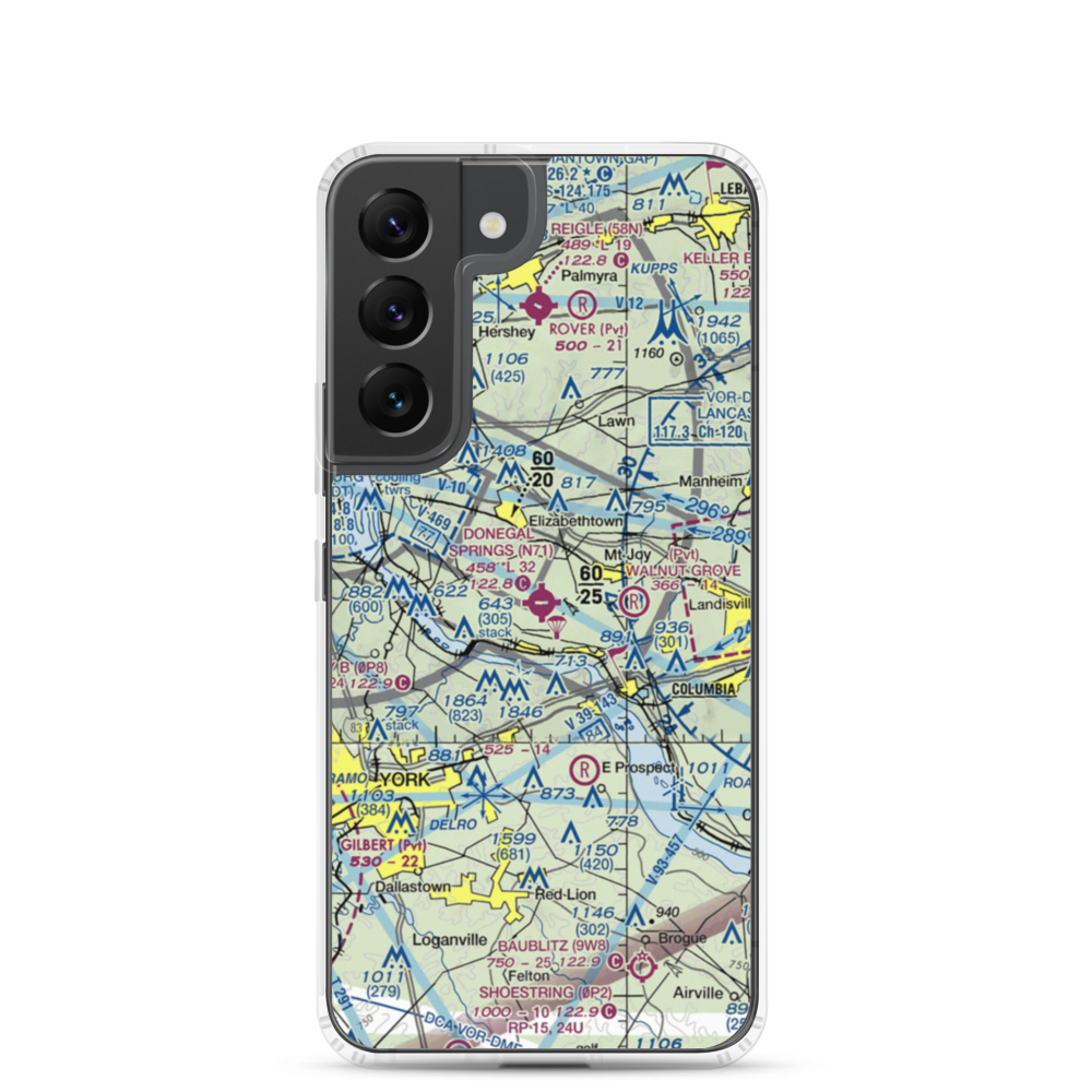 Donegal Springs Airpark (N71) VFR Sectional Samsung Case Samsung Galaxy S22 model shown