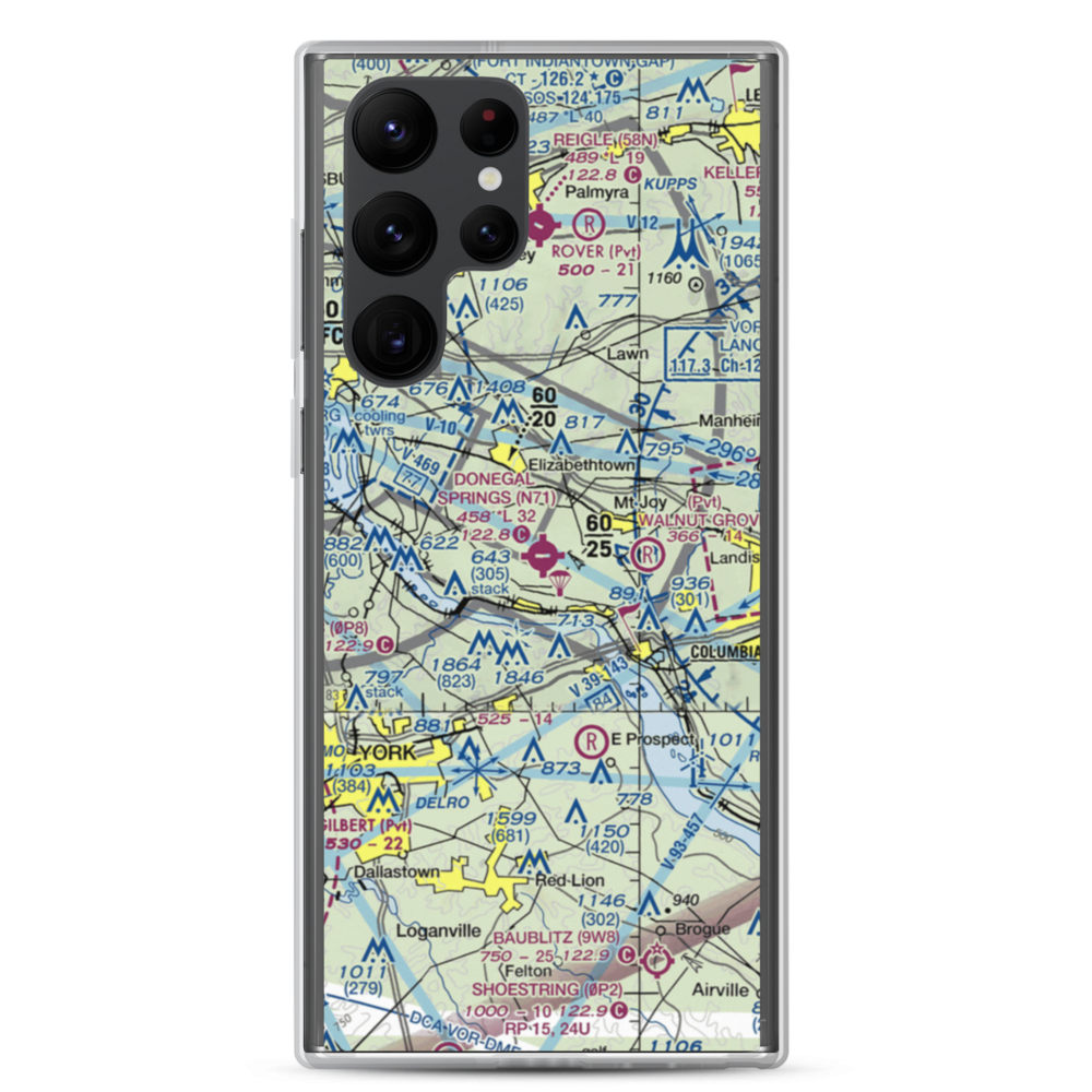Donegal Springs Airpark (N71) VFR Sectional Samsung Case Samsung Galaxy S22 Ultra model shown