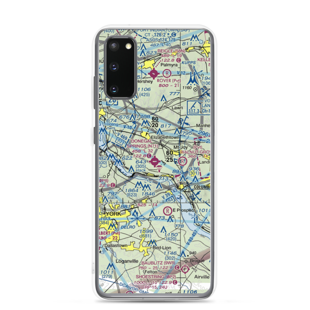 Donegal Springs Airpark (N71) VFR Sectional Samsung Case Samsung Galaxy S20 model shown