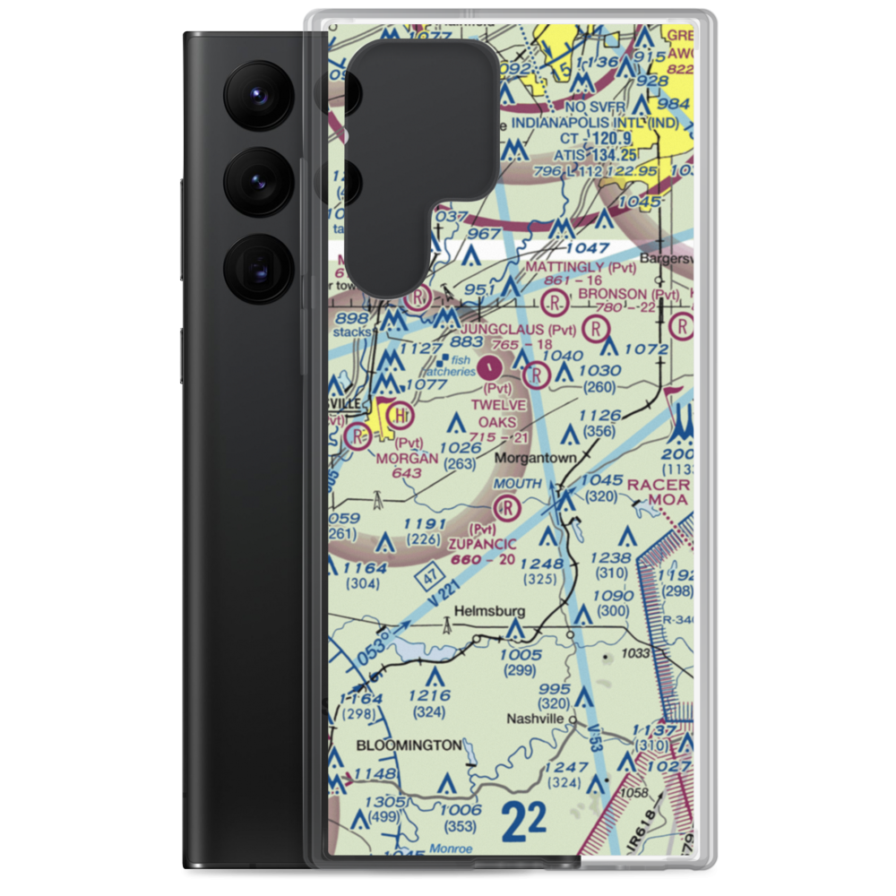 Donica Field (IN99) VFR Sectional Samsung Case Samsung Galaxy S22 Ultra model shown