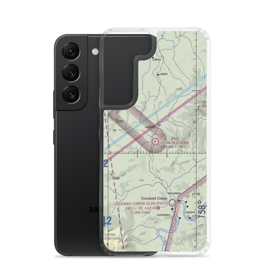 Donlin Creek Airporr (01AA) VFR Sectional Samsung Case Samsung Galaxy S22 model shown
