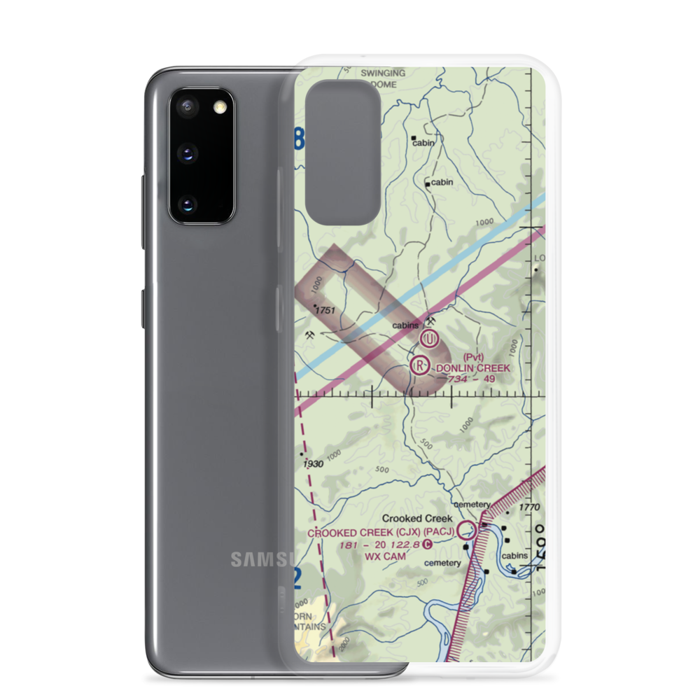 Donlin Creek Airporr (01AA) VFR Sectional Samsung Case Samsung Galaxy S20 model shown
