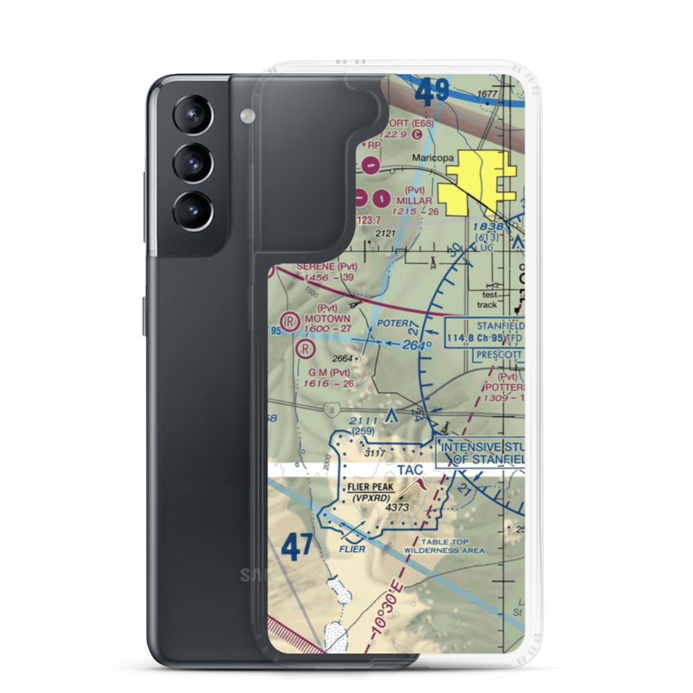 Donnelly Residence Airport (2AZ5) VFR Sectional Samsung Case Samsung Galaxy S21 model shown
