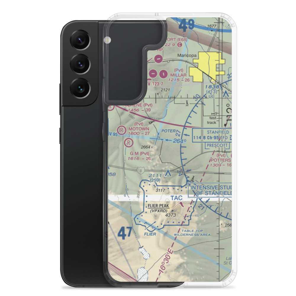 Donnelly Residence Airport (2AZ5) VFR Sectional Samsung Case Samsung Galaxy S22 Plus model shown
