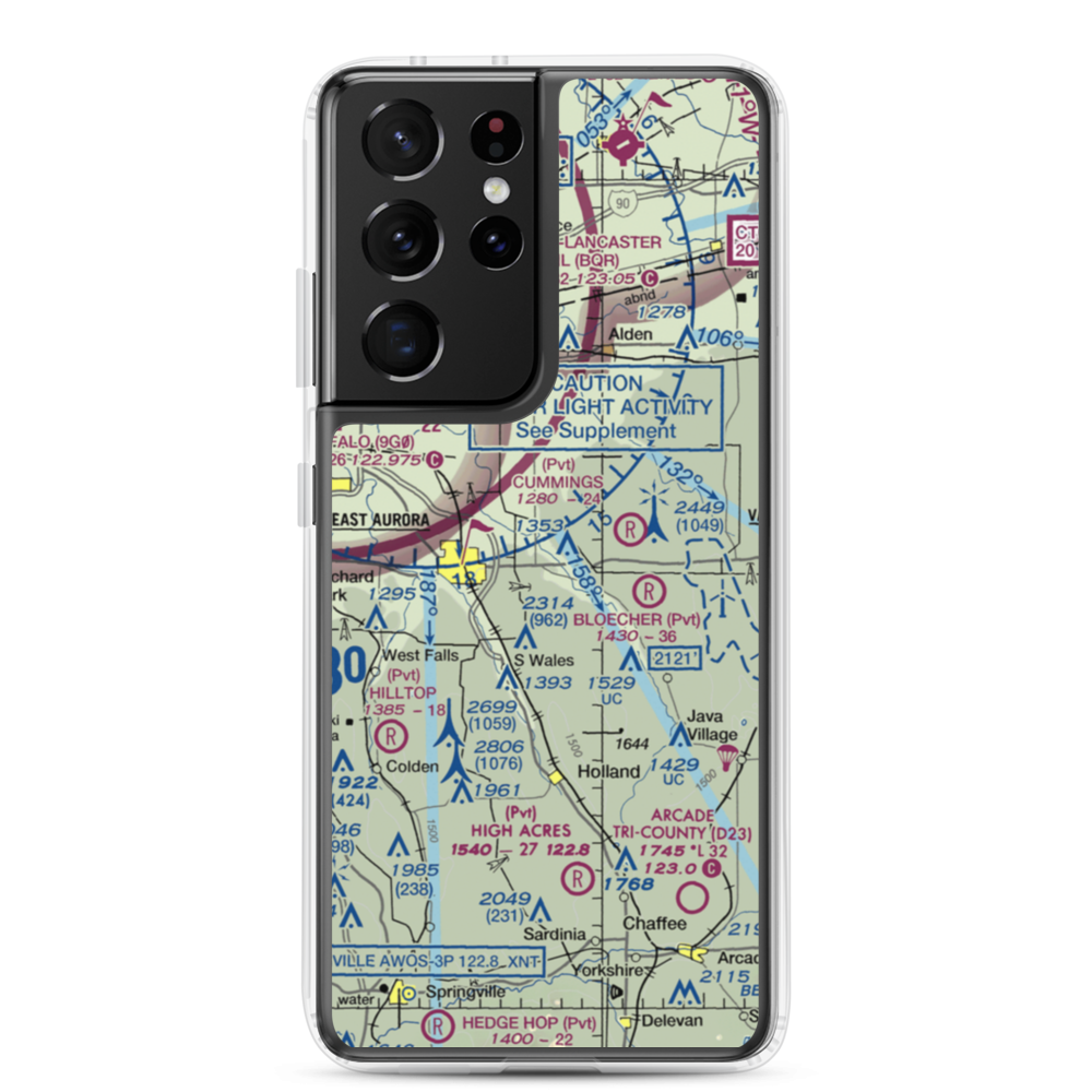 Donnelly's Airport (NK12) VFR Sectional Samsung Case Samsung Galaxy S21 Ultra model shown