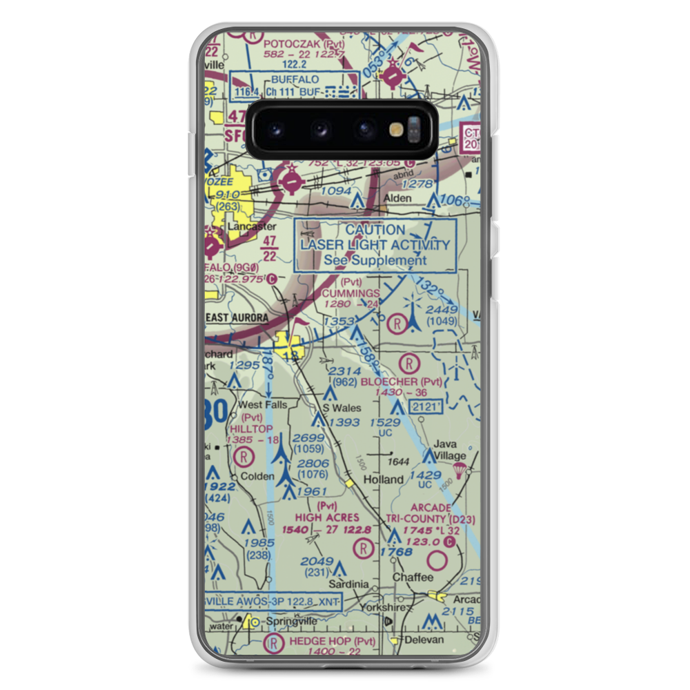 Donnelly's Airport (NK12) VFR Sectional Samsung Case Samsung Galaxy S10+ model shown