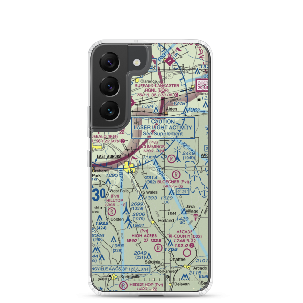 Donnelly's Airport (NK12) VFR Sectional Samsung Case Samsung Galaxy S22 model shown
