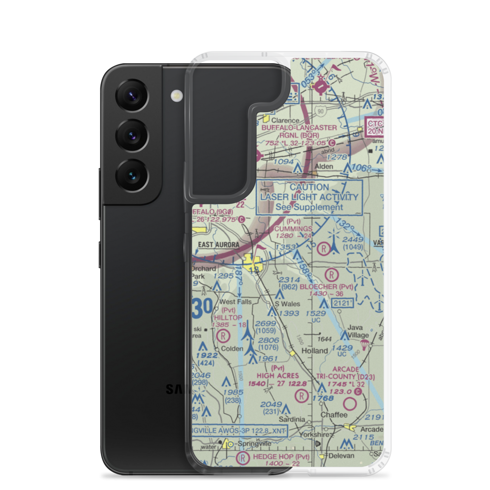Donnelly's Airport (NK12) VFR Sectional Samsung Case Samsung Galaxy S22 model shown