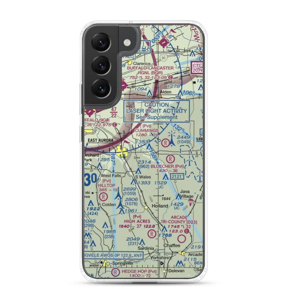 Donnelly's Airport (NK12) VFR Sectional Samsung Case Samsung Galaxy S22 Plus model shown